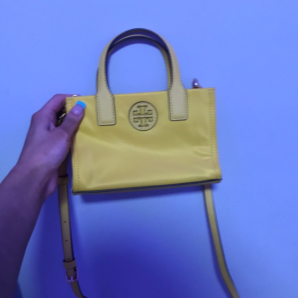 Tory Burch Ella Mini Nylon Crossbody Tote Bag - Yellow